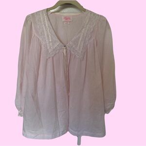 Vintage Baby Pink Blouse With Bow